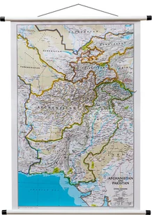National Geographic, Afganistan, Pakistan Classic mapa ścienna polityczna, 1:3 363 301 - Atlasy i mapy - miniaturka - grafika 1