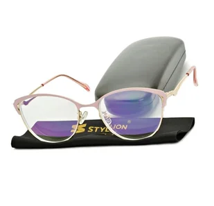 Plusy +2.50 damskie okulary do czytania korekcyjne z antyrefleksem ST317CR ze skazą - Okulary korekcyjne, oprawki, szkła - miniaturka - grafika 1