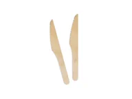 Dekoracje i nakrycia stołu na imprezę - Noże drewniane - 10 szt. - miniaturka - grafika 1