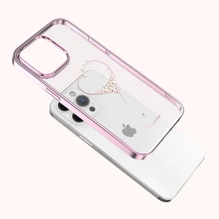 Kingxbar Wish Series etui iPhone 14 Pro ozdobione kryształami różowe - Etui i futerały do telefonów - miniaturka - grafika 6