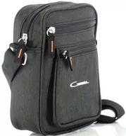 Torby męskie - TORBA MĘSKA NA RAMIĘ SASZETKA SPORTOWA MIEJSKA GRAFITOWA - miniaturka - grafika 1