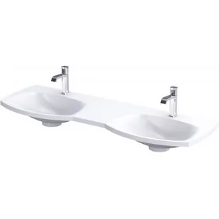 ORISTO Umywalka meblowa LOUIS 144 cm podwójna BIAŁY KONGLOMERAT UME-LU-144-92-D - Umywalki - miniaturka - grafika 2