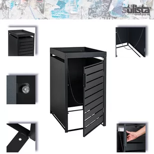 ZABUDOWA ŚMIETNIKA OBUDOWA NA KOSZ OSŁONA ANTRACYT - Meble ogrodowe - miniaturka - grafika 3