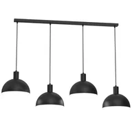 Lampy sufitowe - Szeroka, czarna lampa wisząca do jadalni LX 4298 z serii HANDA - miniaturka - grafika 1