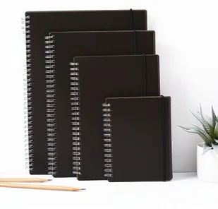 Notes Zeszyt Na Spirali B5 80K. Gładki Czarna Oprawa - Szkolne artykuły papiernicze - miniaturka - grafika 1