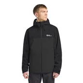 Kurtki i kamizelki sportowe męskie - Męska kurtka przeciwdeszczowa Jack Wolfskin WEILTAL 2L JKT M Phantom - L - miniaturka - grafika 1