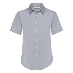 Koszula damska Oxford z krótkim rękawem Fruit Of The Loom - Oxford Grey 3XL - Koszule damskie - miniaturka - grafika 1
