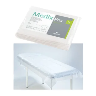 Prześcieradło jednorazowe 80cm x 210cm białe 20g MedixPro 10szt - Kosmetyczne akcesoria jednorazowe - miniaturka - grafika 1