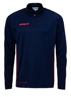 Koszulki i topy damskie - uhlsport uhlsport SCORE 1/4 ZIP TOP T-shirty, morski/fluo czerwony, 116 100214610 - miniaturka - grafika 1