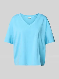 T-shirt o pudełkowym kroju z czystej bawełny - Koszulki i topy damskie - miniaturka - grafika 1