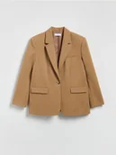 Marynarki i żakiety damskie - Reserved - Jednorzędowa marynarka - beżowy - miniaturka - grafika 1