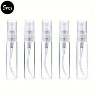Pozostałe akcesoria kosmetyczne - TEMU 5 Sztuk 3/5/10 Ml Szklana Butelka Z Rozpylaczem, Mini Pusta Butelka Na Perfumy Wielokrotnego Użytku Atomizer Do Perfum, Małe Pojemniki Na Próbki - miniaturka - grafika 1