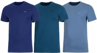 Koszulki męskie - 4F ZESTAW 3szt. 3-PAK MÄSKA KOSZULKA T-SHIRT 100% BAWEĹNA / rozm M - miniaturka - grafika 1