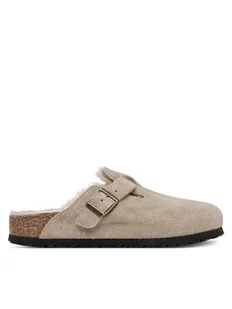 Birkenstock Klapki Boston Shearling 1028299 Beżowy - Klapki i japonki damskie - miniaturka - grafika 1