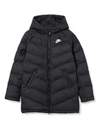 Kurtki i płaszcze dla dziewczynek - Nike Dziewczęca kurtka syntetyczna Fill Long Jacket, Black/Black/White, L - miniaturka - grafika 1