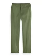 Spodnie damskie - Scotch & Soda Abott-Mid Rise Tapered Chino damskie spodnie z bawełny organicznej, Army 0115, 27W / 34L - miniaturka - grafika 1