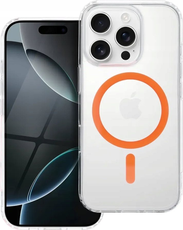 Drop Glue Colorful Ring Mag Cover kompatybilny z MagSafe pasuje do SAMSUNG S25 ULTRA pomarańczowy