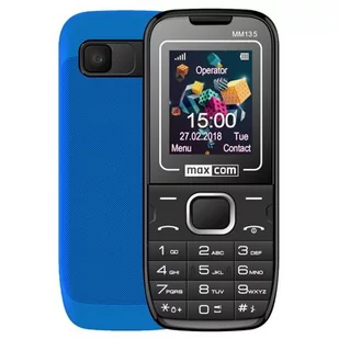 Maxcom MM135 Dual Sim Niebiesko-czarny - Telefony komórkowe - miniaturka - grafika 1