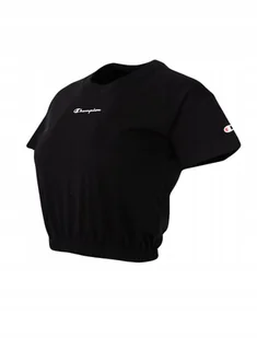 Champion Koszulka Damska Crop Top 115211 Czarna Xs - Koszulki i topy damskie - miniaturka - grafika 1