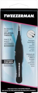 Tweezerman tweez erman Gear splintertweeze koronka pęseta wykonana ze stali nierdzewnej dla mężczyzn, czarny 13041-MG - Akcesoria i kosmetyki do stylizacji brwi - miniaturka - grafika 3