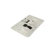 Dywaniki łazienkowe - Biały/czarny dywanik łazienkowy 60x40 cm Little Cats - Foutastic - miniaturka - grafika 1