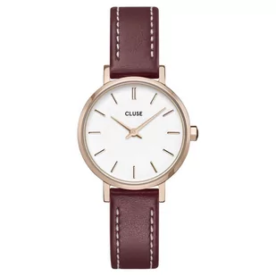 Zegarek Cluse Zegarek CW10504 Leather Dark Red, Rose Gold Colour - - Zegarki damskie - miniaturka - grafika 2