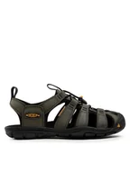Sandały męskie - Keen Sandały Clearwater Cnx Leather 1013107 Szary - miniaturka - grafika 1