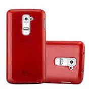 Etui i futerały do telefonów - Cadorabo LG G2 Mini Silikonowe etui firmy cadorabo  TPU etui ochronne etui o wyglądzie szczotkowanej stal nierdzewna-Brushed wzornictwo  pokrowiec telefon komórkowy Bumper Case Back Cover, LG G2 Mini, czerwony DE-114045 - miniaturka - grafika 1