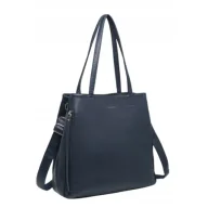 Torebki damskie - Klasyczna Torebka Damska Shopper Granatowa LUIGISANTO V5081 Blue - miniaturka - grafika 1