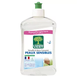 Larbre Vert Hipoalergiczny płyn do mycia naczyń  Peaux Sensibles, Liquide Vaisselle, 500 ml - Płyny do naczyń - miniaturka - grafika 1
