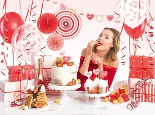 Party Box - Imprezowe Pudełko - Zestaw dekoracji na urodziny Sweet Love - Dekoracje sali - miniaturka - grafika 1