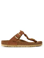 Klapki i japonki damskie - Birkenstock Japonki Gizeh Braided 1021336 Brązowy - miniaturka - grafika 1