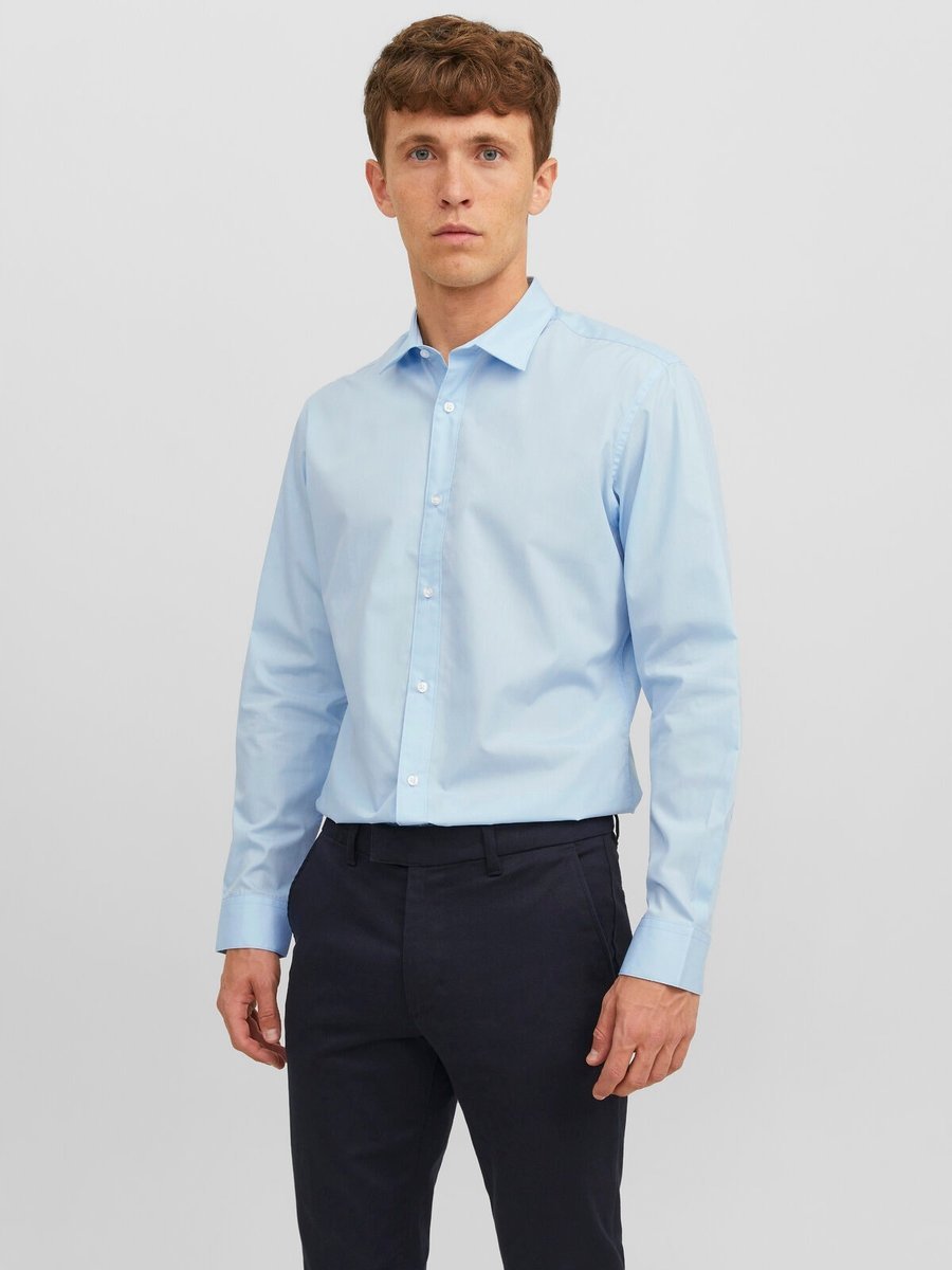 JACK&JONES NIEBIESKA KOSZULA ELEGANCKA Z DŁUGIM RĘKAWEM 6XL 7AA