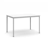 Stoły - B2B Partner Stół do jadalni, blat biały 1200 x 800 mm, podstawa jasnoszara 555750 - miniaturka - grafika 1