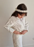 Pamiątka Pierwszej Komunii Świętej - Wianek na głowę HORTENSJA mini - CHRZEST, ślub, Komunia - miniaturka - grafika 1