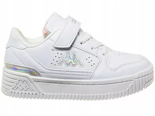 Buty dla dziewczynek - Buty dziecięce KAPPA EMELA 261057K-1017 białe sportowe sneakersy 29 - grafika 1