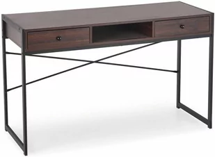 Halmar Eleganckie biurko z szufladami B46 orzechowy / czarny - Biurka - miniaturka - grafika 1