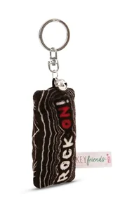 Breloczek Mini Poduszka Pluszowa "Rock on!" 8cm z Dzwoneczkiem - kolorowy - Lojalny towarzysz dla wszystkich grup wiekowych z karabińczykiem, idealny do plecaka, torby, smyczy lub kluczy 62119 - Plecaki - miniaturka - grafika 1