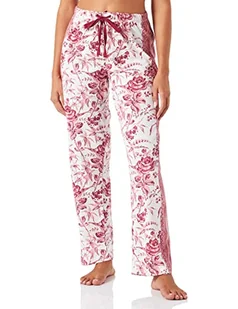 women'secret Damskie spodnie z bawełny (Single Jersey), Nadruk w kolorze czerwonego granatu, S - Spodnie damskie - miniaturka - grafika 1