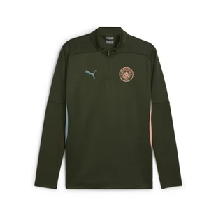 Męska bluza treningowa Manchester City z zamkiem 1/4 PUMA Myrtle Bold Blue Green - Piłka nożna - miniaturka - grafika 1
