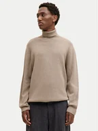 Swetry męskie - Jack & Jones Golf Milano 12285093 Beżowy Relaxed Fit - miniaturka - grafika 1