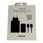 Ładowarki do telefonów - Zasilacz Ładowarka sieciowa dla Samsung 65W TRIO + kabel - miniaturka - grafika 1