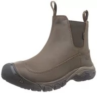 Buty trekkingowe męskie - KEEN Męskie buty trekkingowe Anchorage Iii Wp-m, Brązowy, 44.5 EU - miniaturka - grafika 1