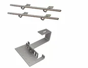 Akcesoria do kolektorów i fotowoltaiki - Zestaw montażowy 2 X kolektor płytowy Weber 2.0 na dach skośny standard - miniaturka - grafika 1