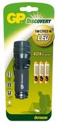 Latarki - LED Flashlight, 3xAAA, metalowy, czarna, GP LCE604 - miniaturka - grafika 1