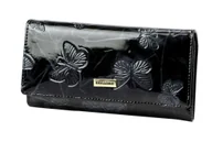 Portfele - Portfel Damski Skórzany GREGORIO Długi Max Z Klamrą Lakierowany BTS-100 CZARNY RFID 18,5 x 9,5 x 3,5 [cm] - miniaturka - grafika 1