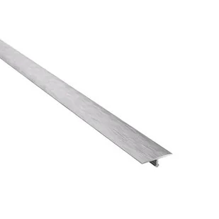 Arbiton Profil podłogowy PRO-T dylatacyjny srebrny szczotka 0,93 m - Listwy przypodłogowe - miniaturka - grafika 1