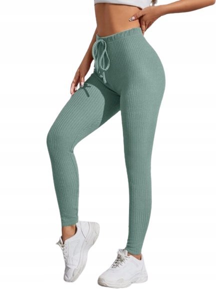 SHEIN NIEBIESKIE PRĄŻKOWANE SPODNIE CASUAL 36 V5T