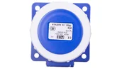 Gniazdka elektryczne - PCE Polska sp. z o.o. Gniazdo tablicowe 16A 3P 230V /75x75/ niebieskie IP67 POWER TWIST 3132-6 - miniaturka - grafika 1