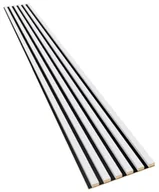 Panele ścienne i boazeria - Elior Akustyczne panele lamelowe 2 szt. biały mat W7-F27 - miniaturka - grafika 1